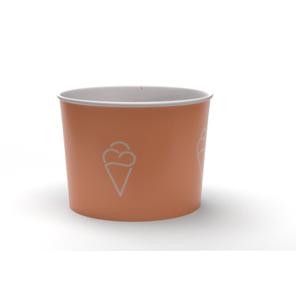 X56ST ICE CREAM CUP C03 CARDB. COLOR&ICE DESIGN ORANGE 170ML