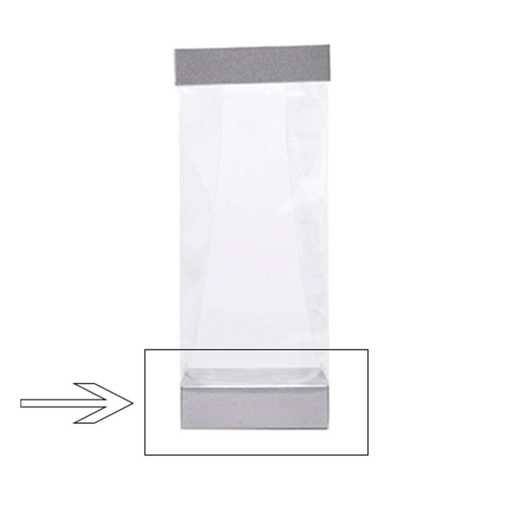 X100PC BASE 10 SILVER 100X60/30MM