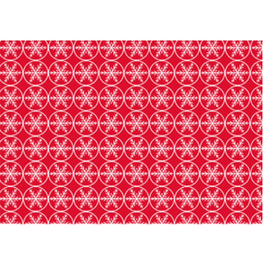 X1ST GIFT PAPER ICECRISTAL RED 50CMX50M