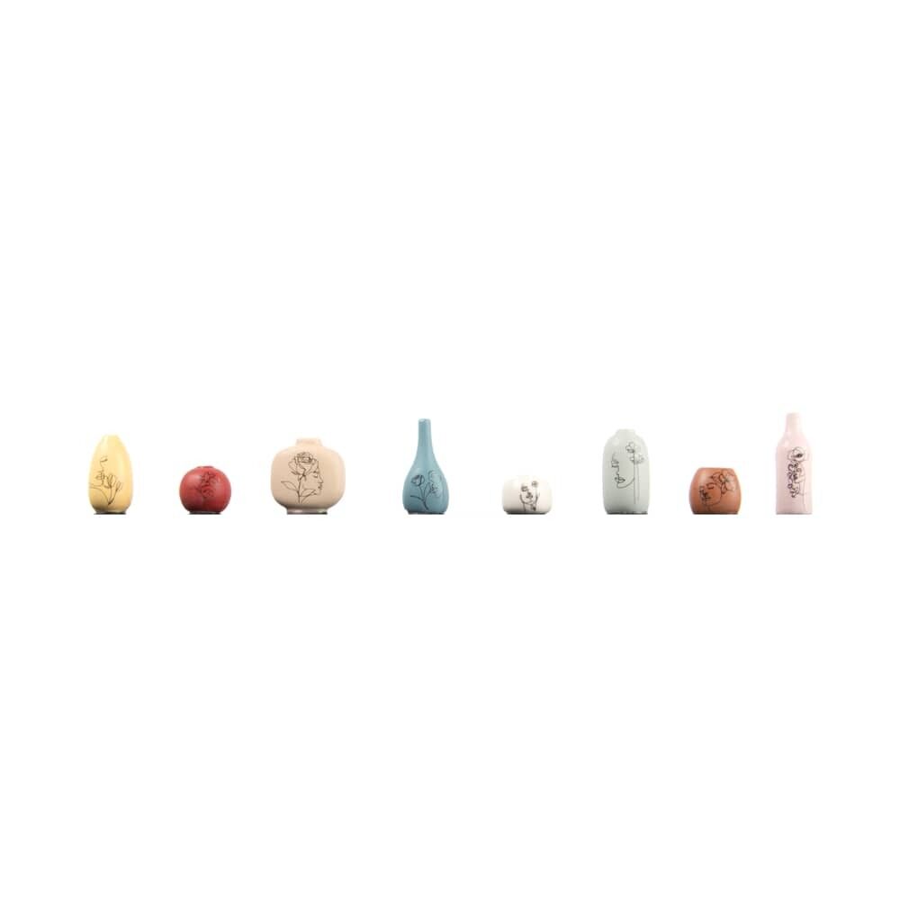 X100PC FEVES PORS. VASES VISAGE