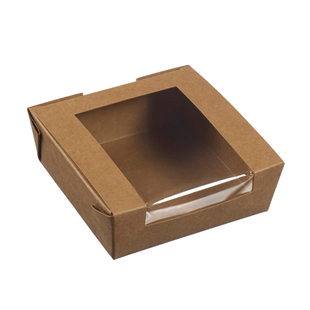 X500PC BOITE A VITRE TARTELET 120X120X40MM COMPOSTABLE