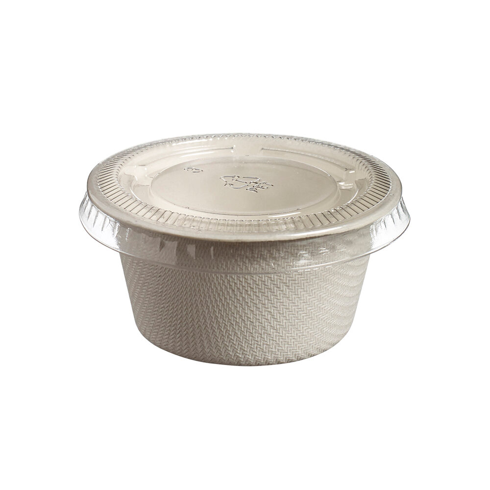 X2000 SAUSPOTJE MET DEKSEL RIETPULP 50ML D.6CM H.3CM VO57006