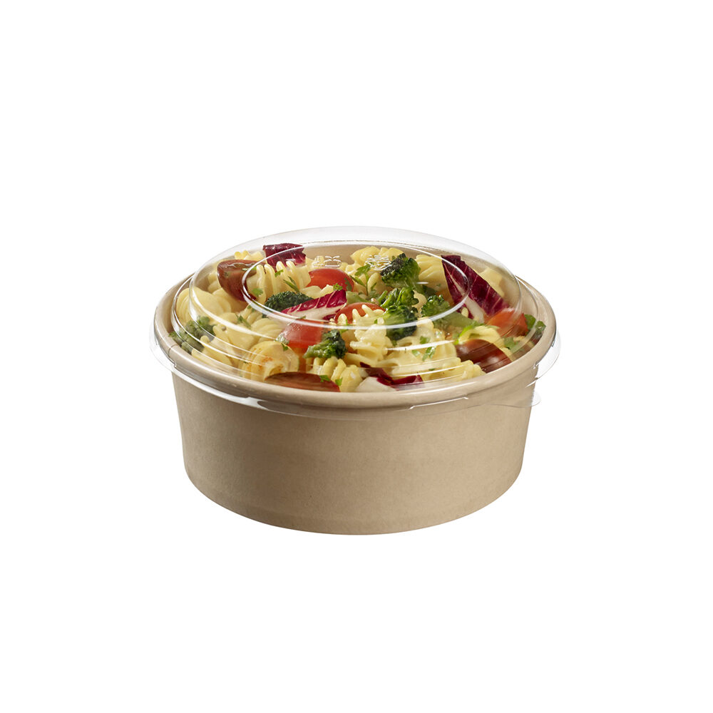 X250 ROUND SALAD BOWL+LID BAMBOO FIBER D155/H75MM 750ML