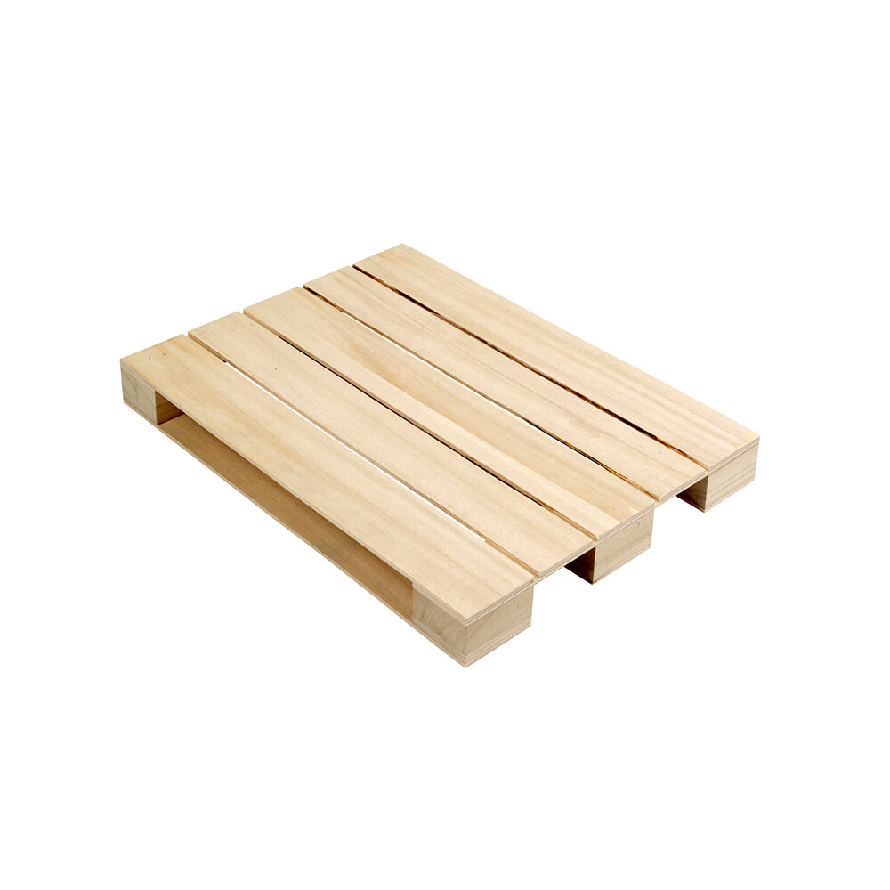 X4PC NATURAL WOODEN PALLET 400X300X43MM
