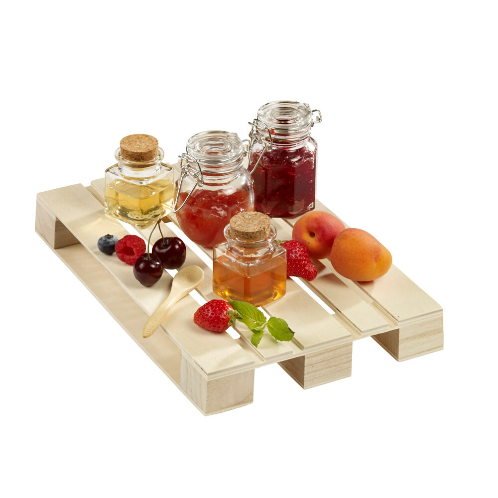 X10PC NATURAL WOODEN PALLET 300X200X36MM