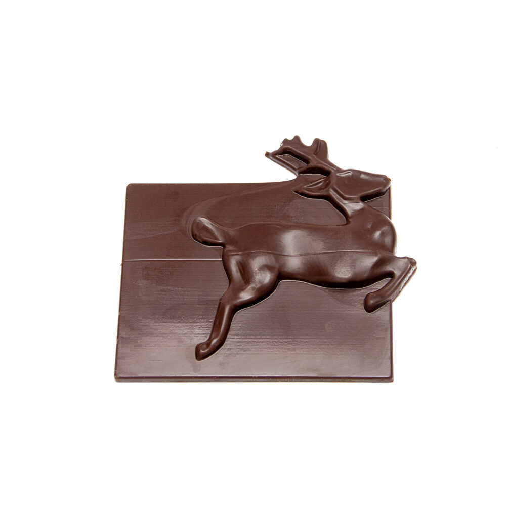 X64ST. BUCHERANDEN SPRINGENDHERT 7X8,5CM DONKER