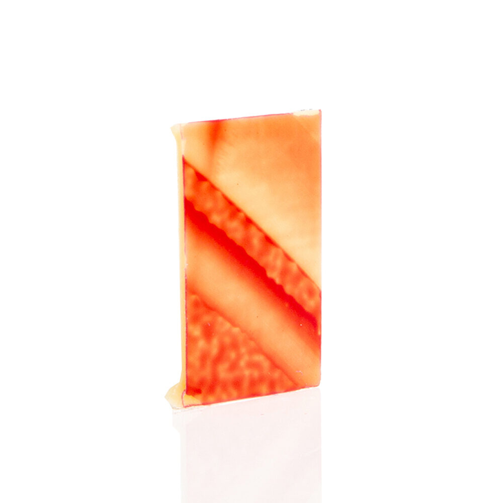 X325PC.CHOC RECTANGLE MARBLED RED     _