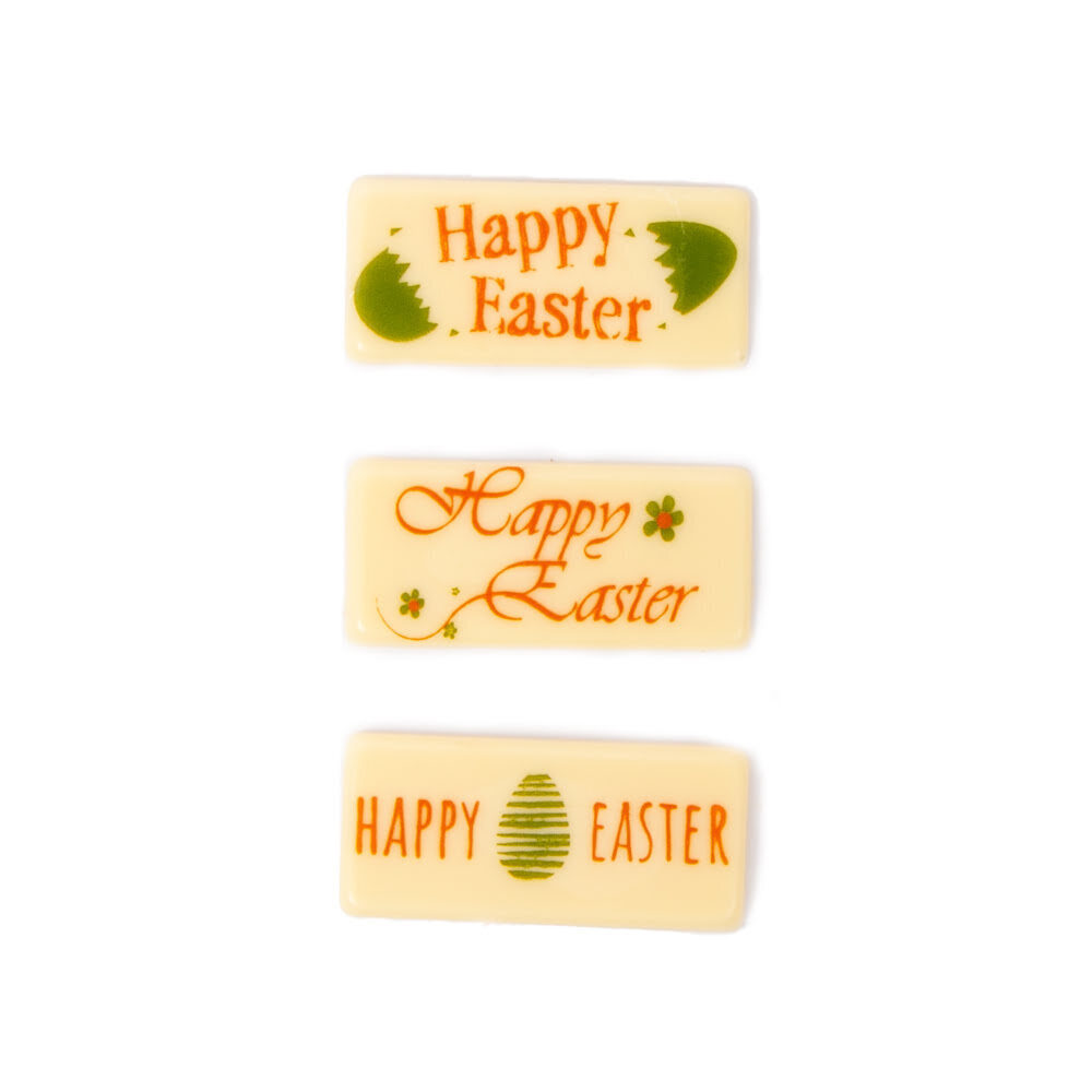 C/5X30ST CHOCOLATE PLAQUE  - EASTER - ASSORTIMENT - RECTANG.