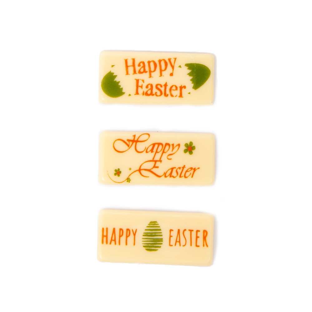 C/5X30ST CHOCOLATE PLAQUE  - EASTER - ASSORTIMENT - RECTANG.