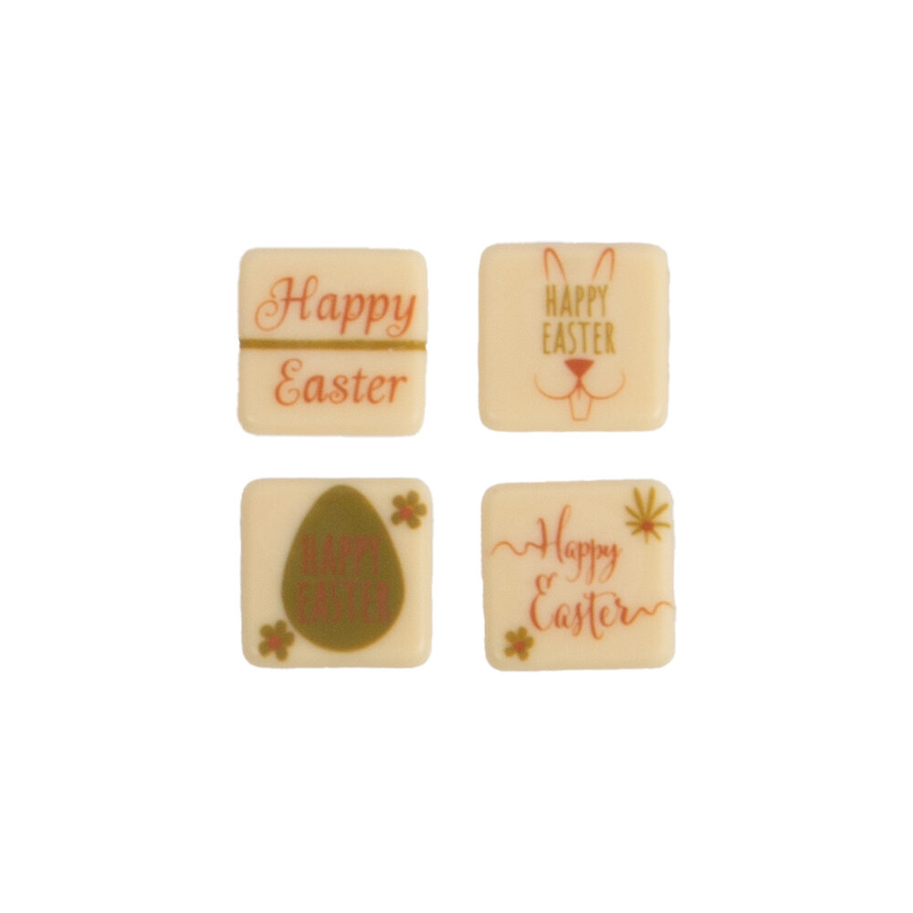 C/5X54ST CHOCOLATE PLAQUE - EASTER - ASSORTIMENT - SQUARE -