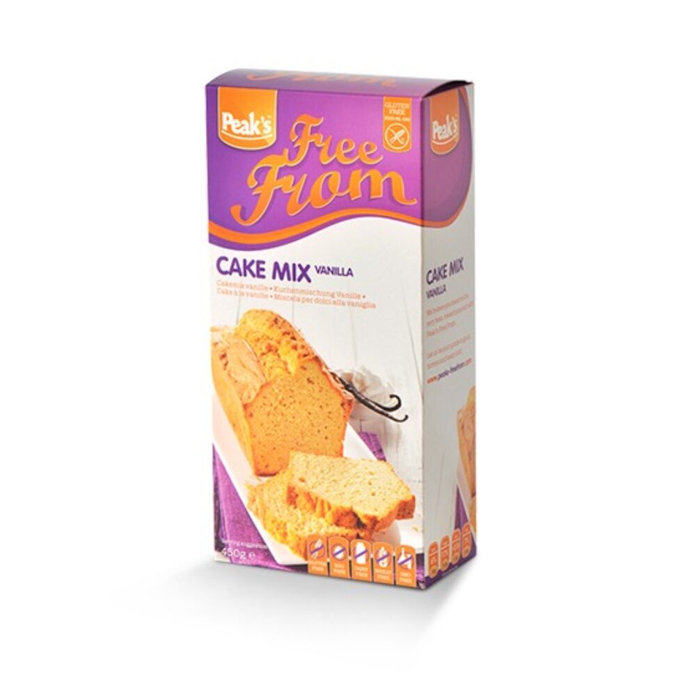 C/6X450GR GLUTENVRIJE CAKEMIX VANILLE PEAKS