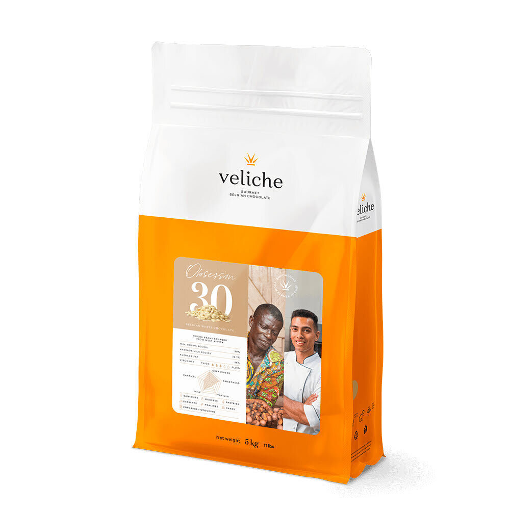 X10KG HIGH QUALITY BELGIAN CHOCOLATE WHITE OBSESSION30 E2561
