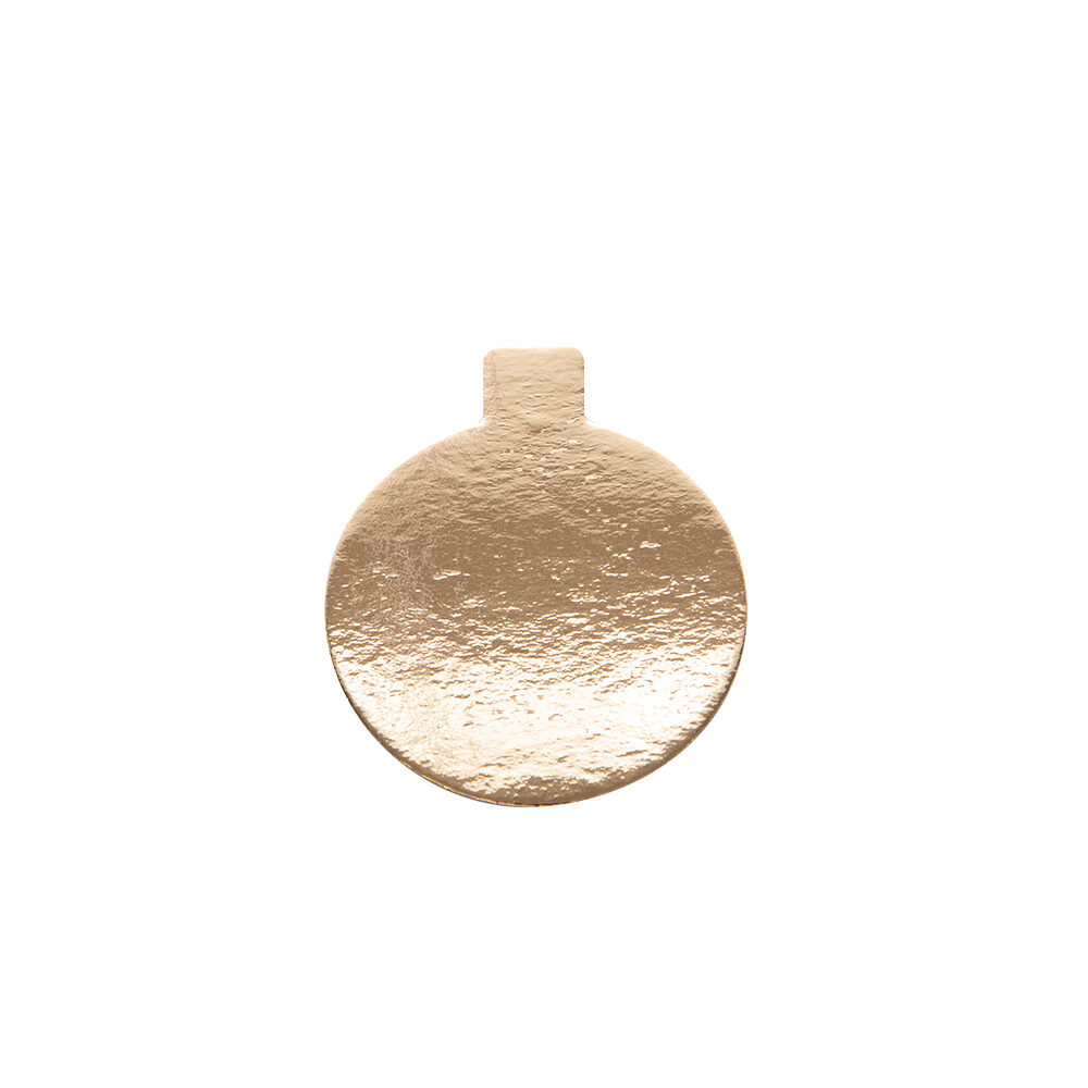 X 250PCS GOLD CARD BOARD ROUND 8CM