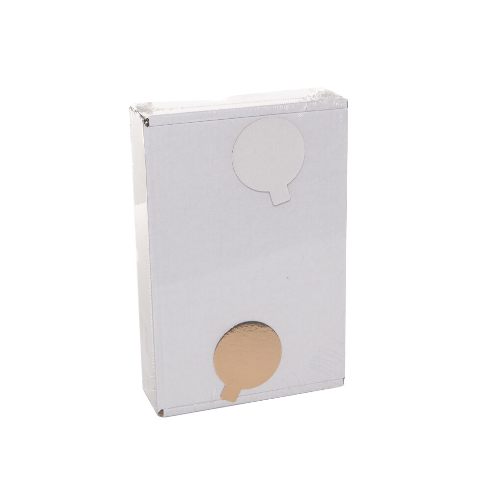X 250PCS GOLD CARD BOARD ROUND 8CM