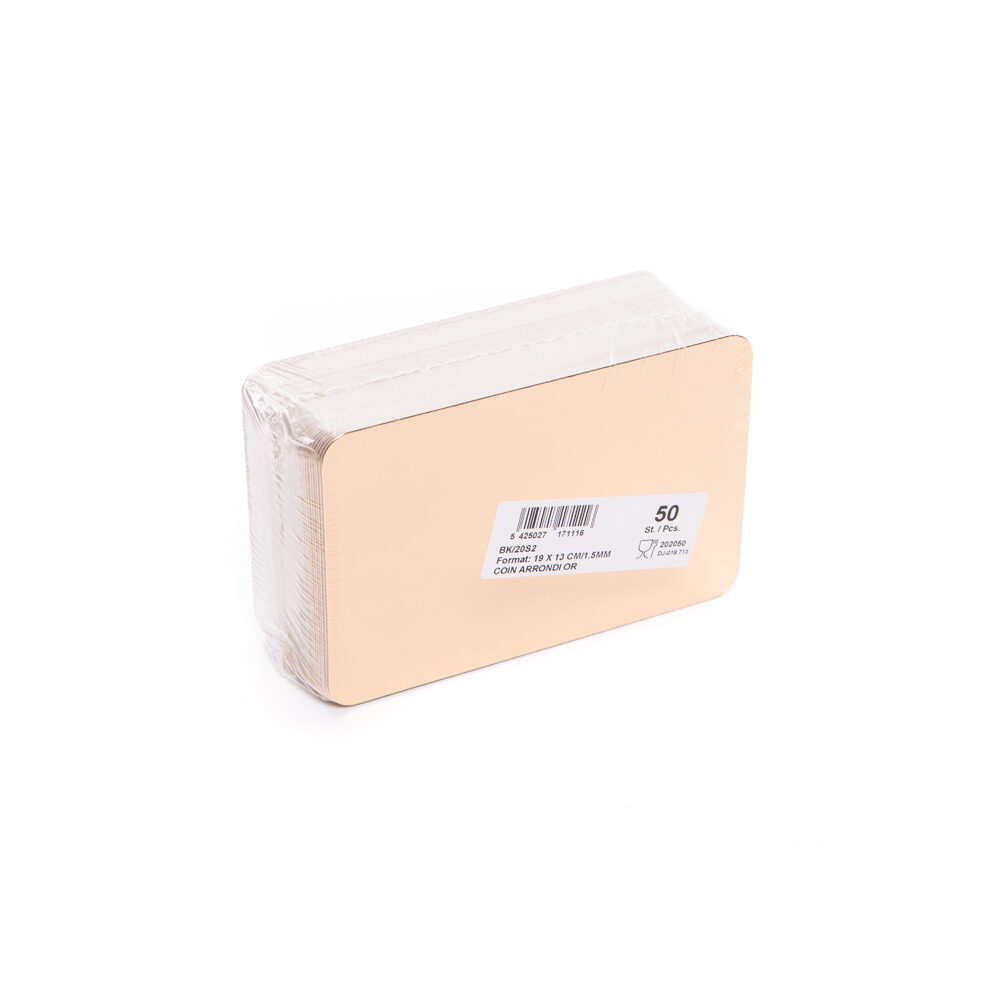 X 50PCS GOLD CARD BOARD 19X13