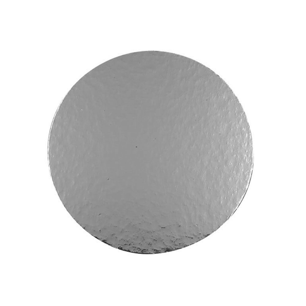 X100PC CARTON ARGENT ROND 9,7CM