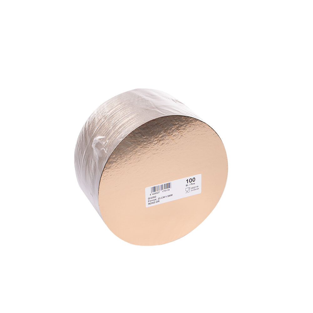 X 100PCS GOLD CARD BOARD 23CM