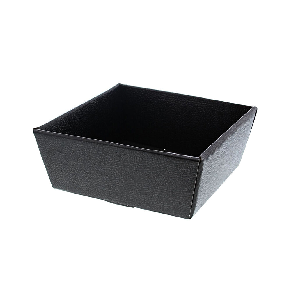 X1PC BASKET PELLE BLACK 17X17X8CM