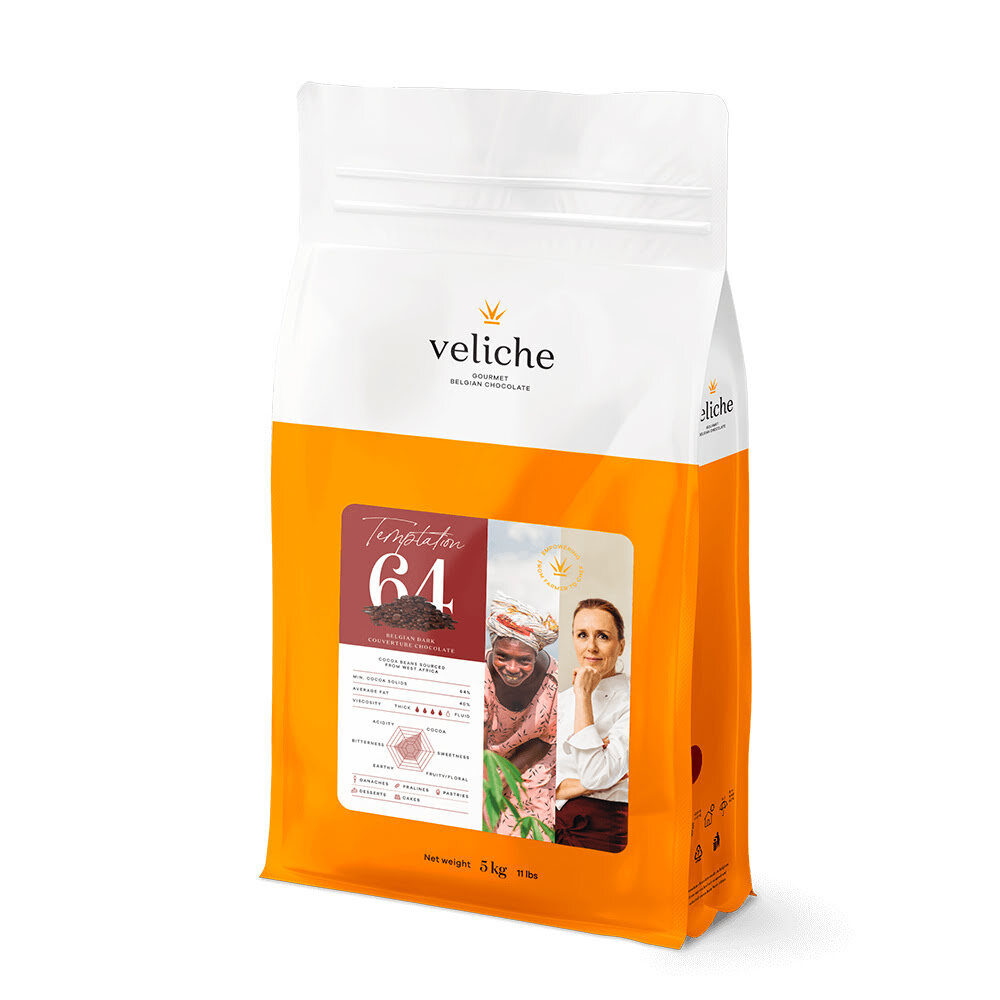 X5KG HIGH QUALITY BELGIAN CHOCOLATE TEMPTATION 64 E2402