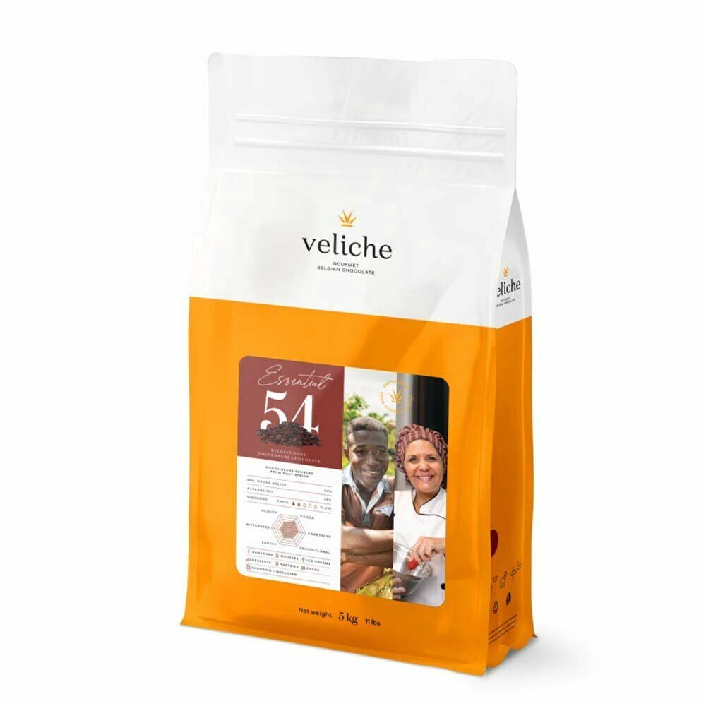 X5KG HIGH QUALITY BELGIAN DARK CHOCOLATE ESSENTIAL 54 E2405
