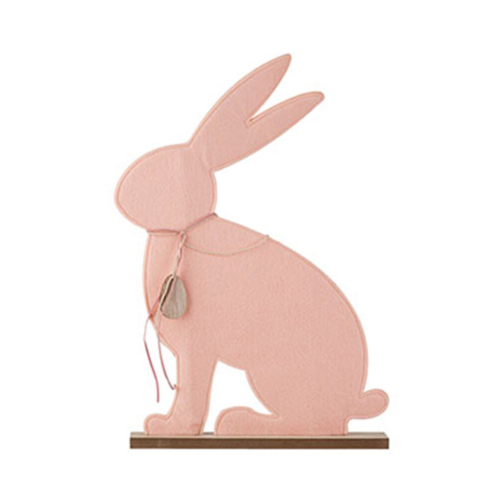 X1PC RABBIT FELT PINK H46CM