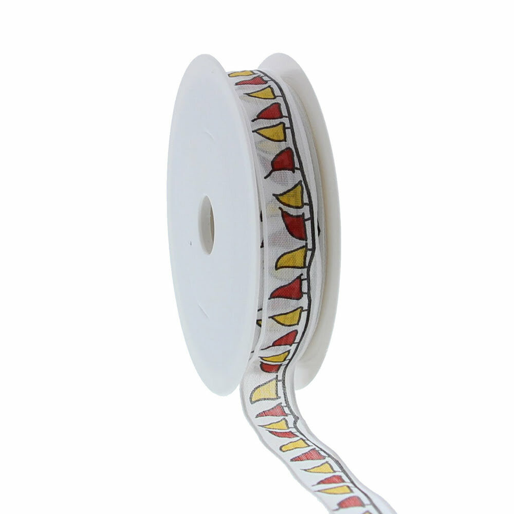 X1PC RUBAN DRAPEAUX BLANC 15MM 20M