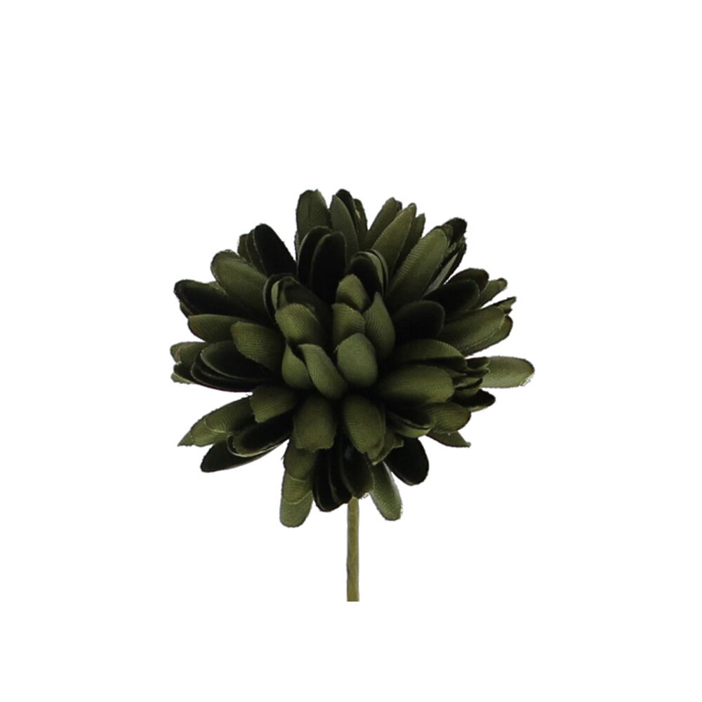 X12PC DAHLIA VERT OLIVE 6X6X9CM