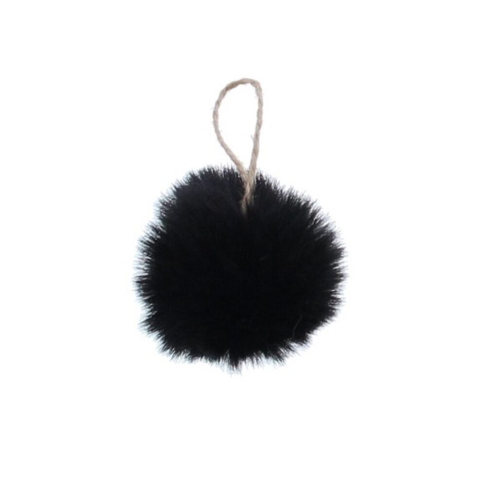 X24PC BALLE PLUSHE NOIR 5,5X5,5X10CM