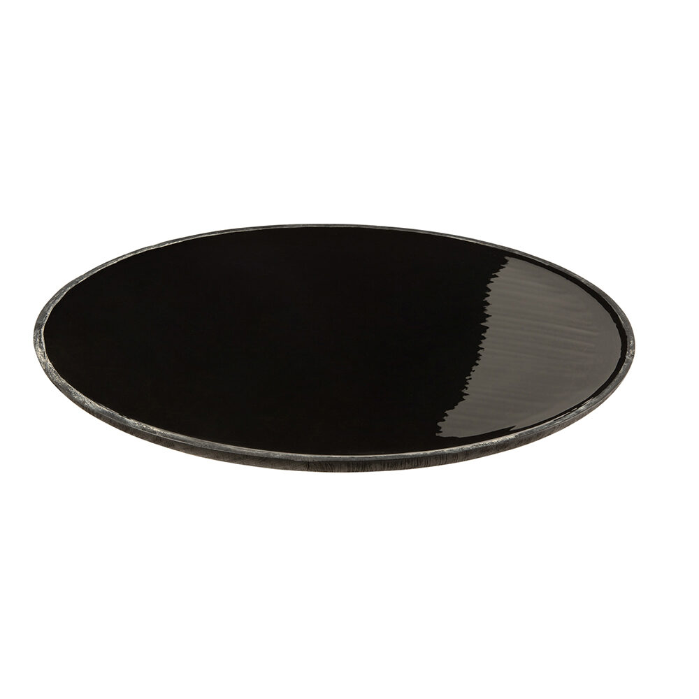 X1PC PLATEAU A TOURNER ROND NOIR 55X5CM