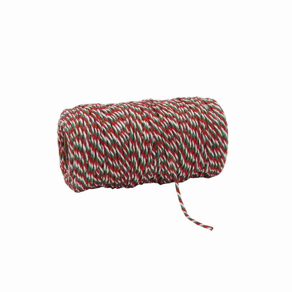 X1ST RIBBON TWINE CORD XMAS COLORS 1,5MM 100M