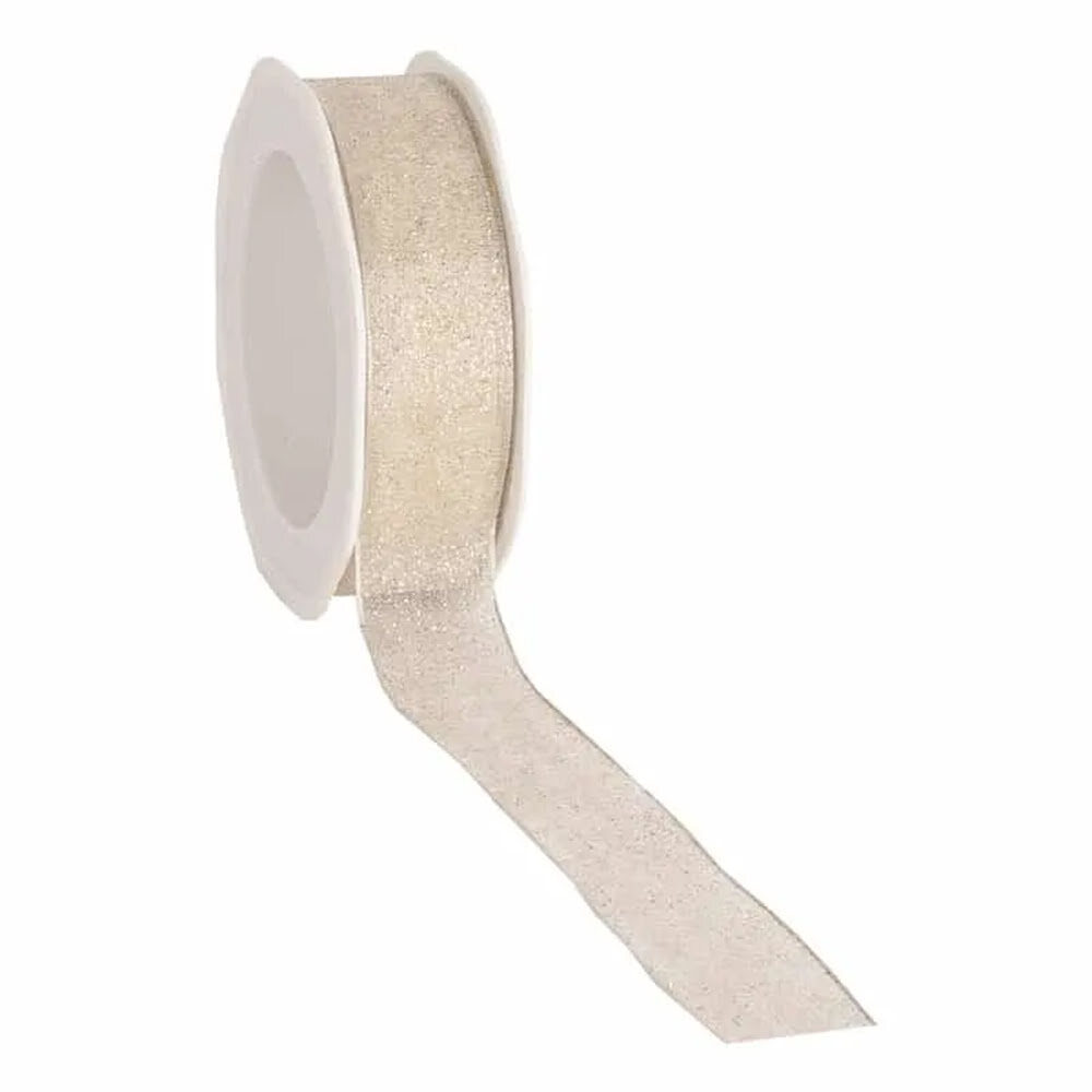 X1ST LINT ORGANZA GLITTER CHAMPAGNE COL 02 38MM