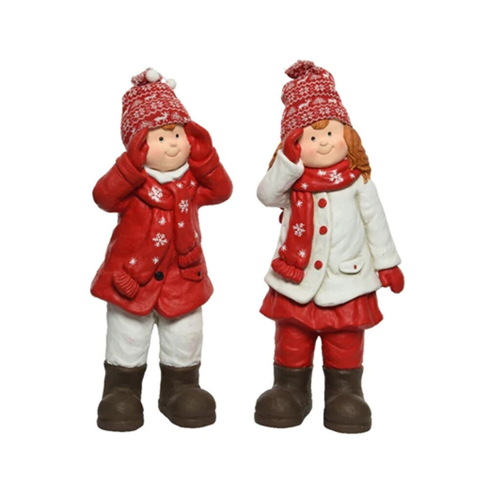 X1ST FIGUUR  JONGEN 70CM MET MUTS EN SJAAL