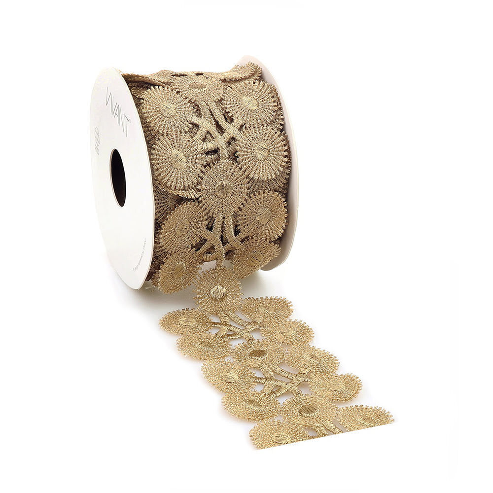X1PC RIBBON OLIVIA GOLD 62MM