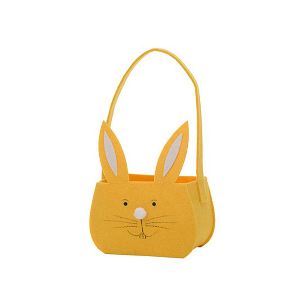 X1PCS BASKET RABBIT  YELLOW VILT 15X7X18CM