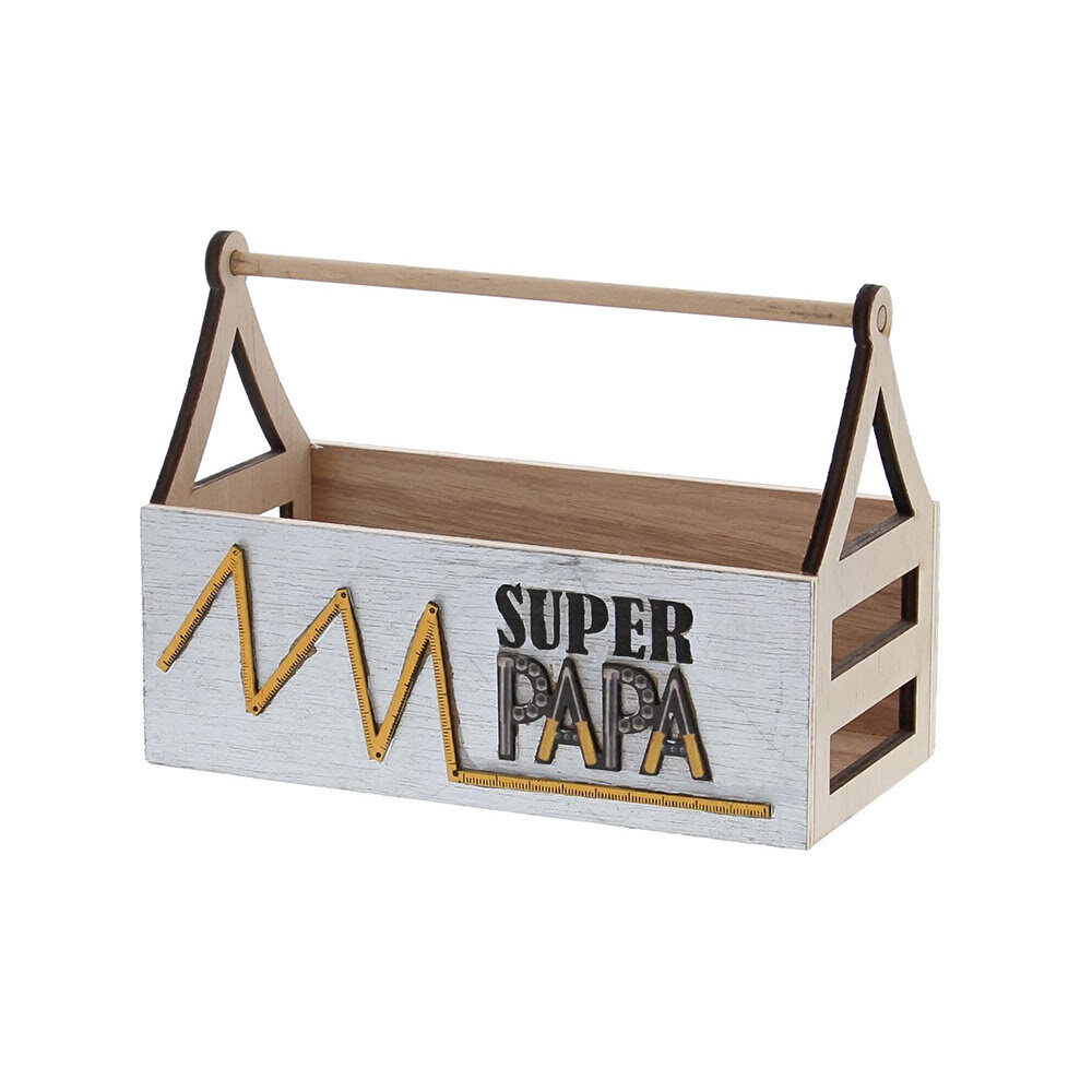 X1ST BAKJE  HOUT "METAL" SUPER PAPA NL
