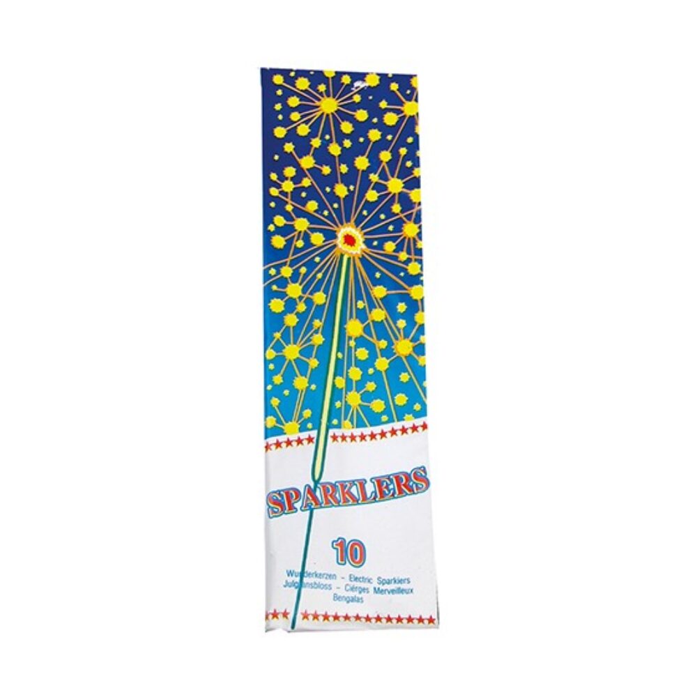 X 10 PCS SPARKLERS LONG DG/30CM