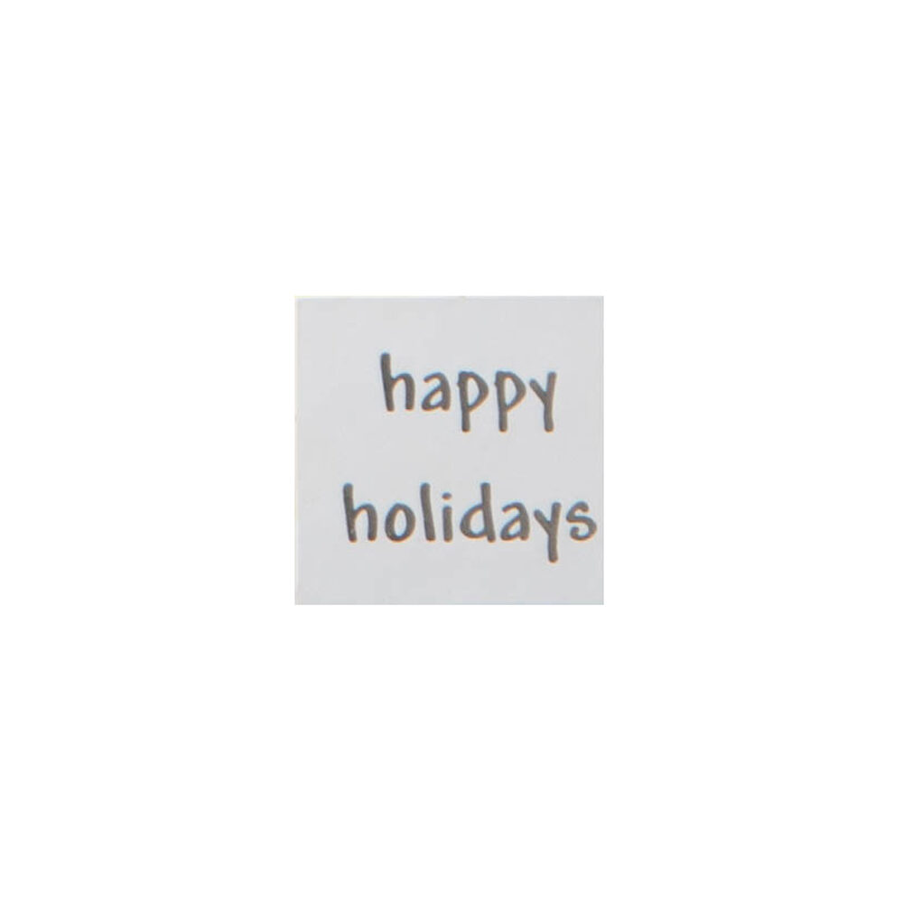 X500ST STICKERS HAPPY HOLIDAYS VIERKANT 3X3CM
