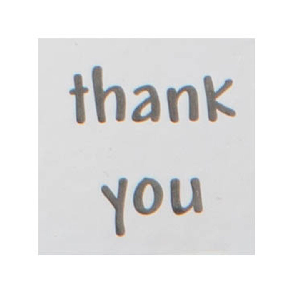 X500ST STICKERS THANK YOU VIERKANT 3X3CM