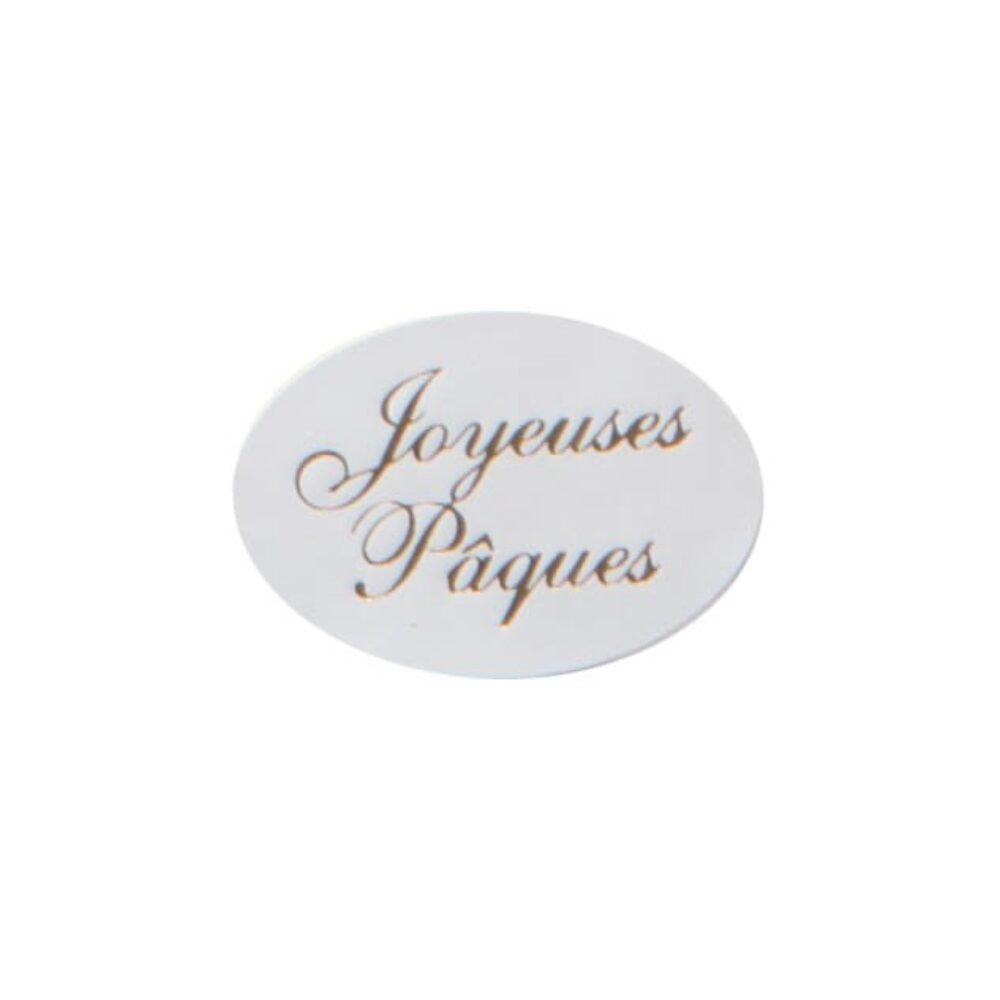 X500ST STICKERS JOYEUSES PAQUES OVAAL 3X3CM