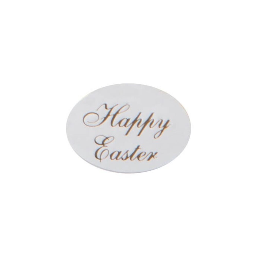 X500PC STICKERS HAPPY EASTER OVAL 3X3CM