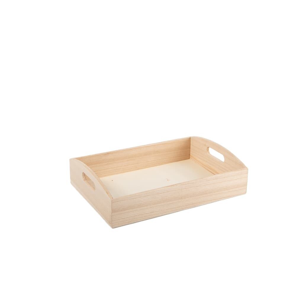 X 1PC.PANIER BOIS NATUREL 32X22CM_