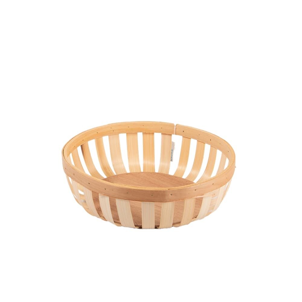 X1ST MANDJE HOUT ROND NATUUR 28CM