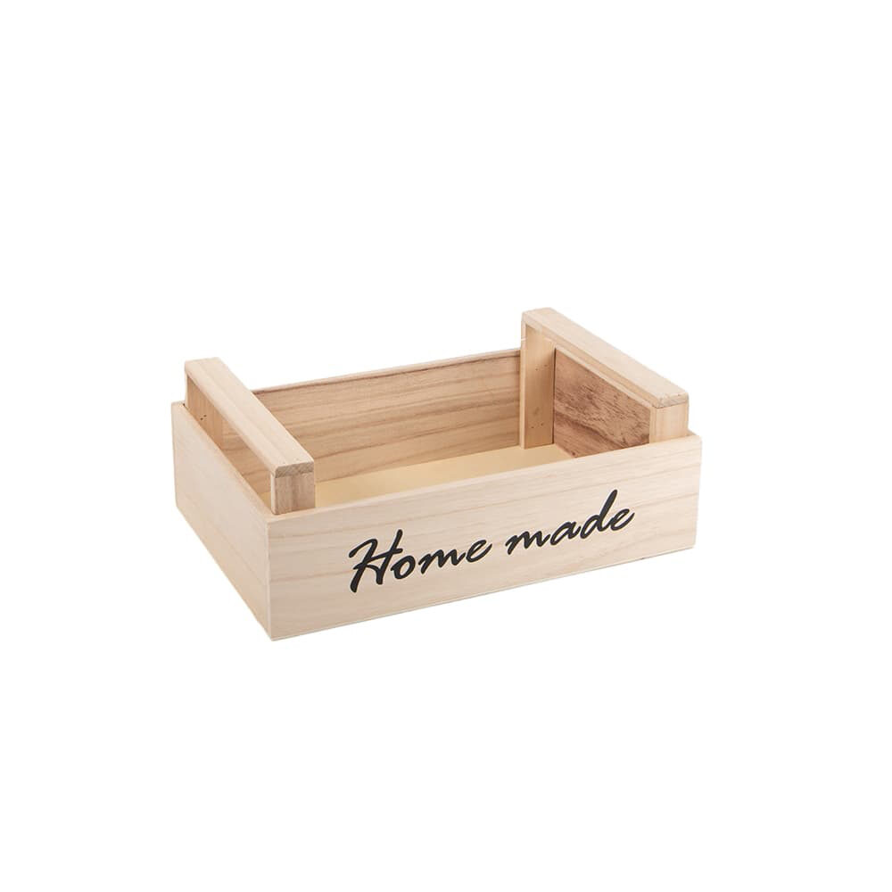 X1ST BAKJE HOUT HOME MADE 24X17X7CM