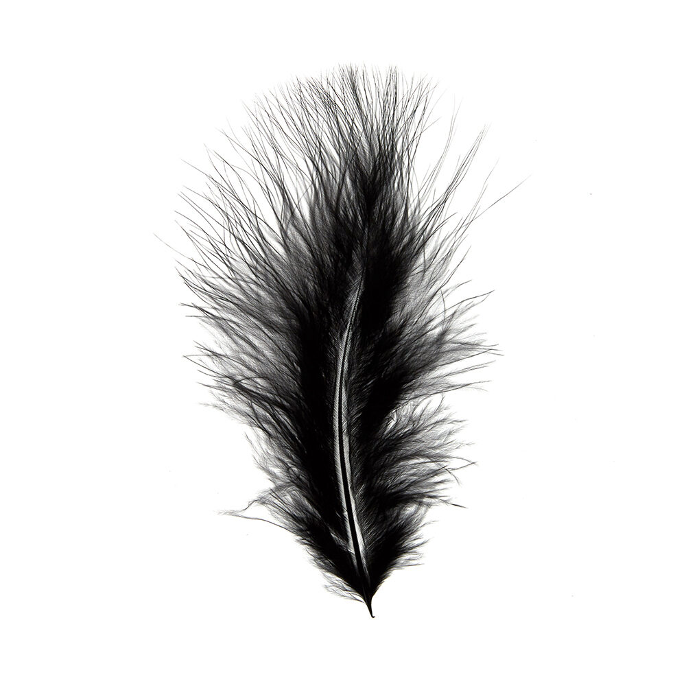 X 1DS.PLUIM MARABOU         ZWART_