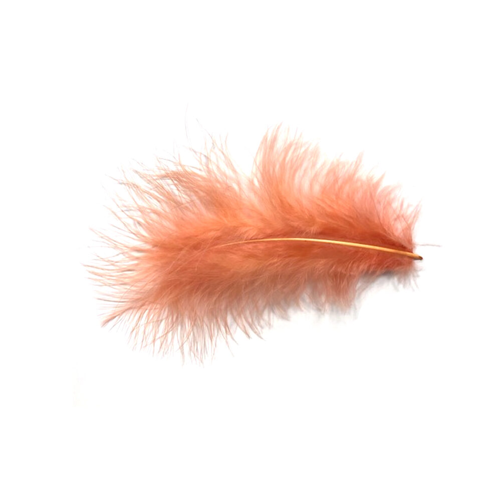 X1DS FEATHER MARABOU CORAL PINK