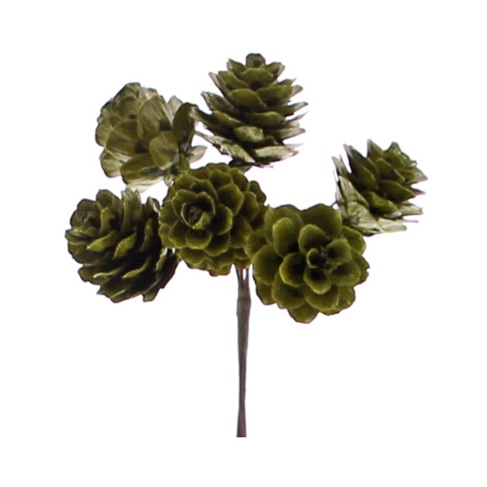 X36PC POMME DE PIN VERTE 11CM