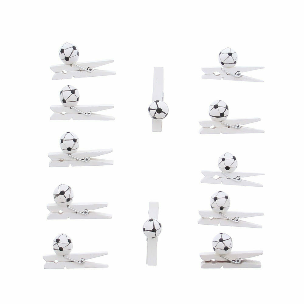 X12PC.BALLON DE FOOTB.NOIR+CLIP  _