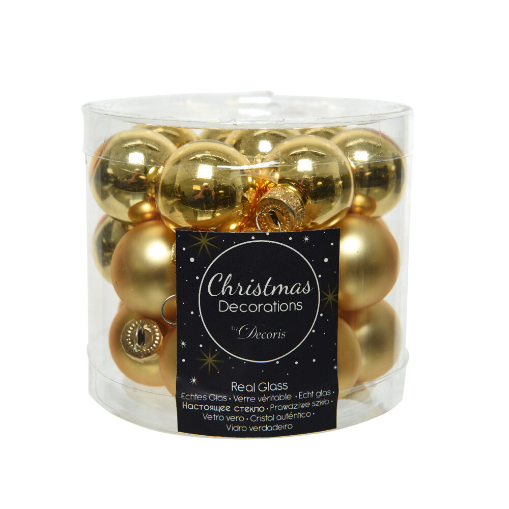 X24ST.KERSTBAL GLANS/MAT L.GOUD  _