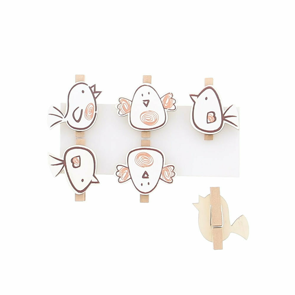 X6PC CLIP CHIP CHIP WOOD 4,5CM