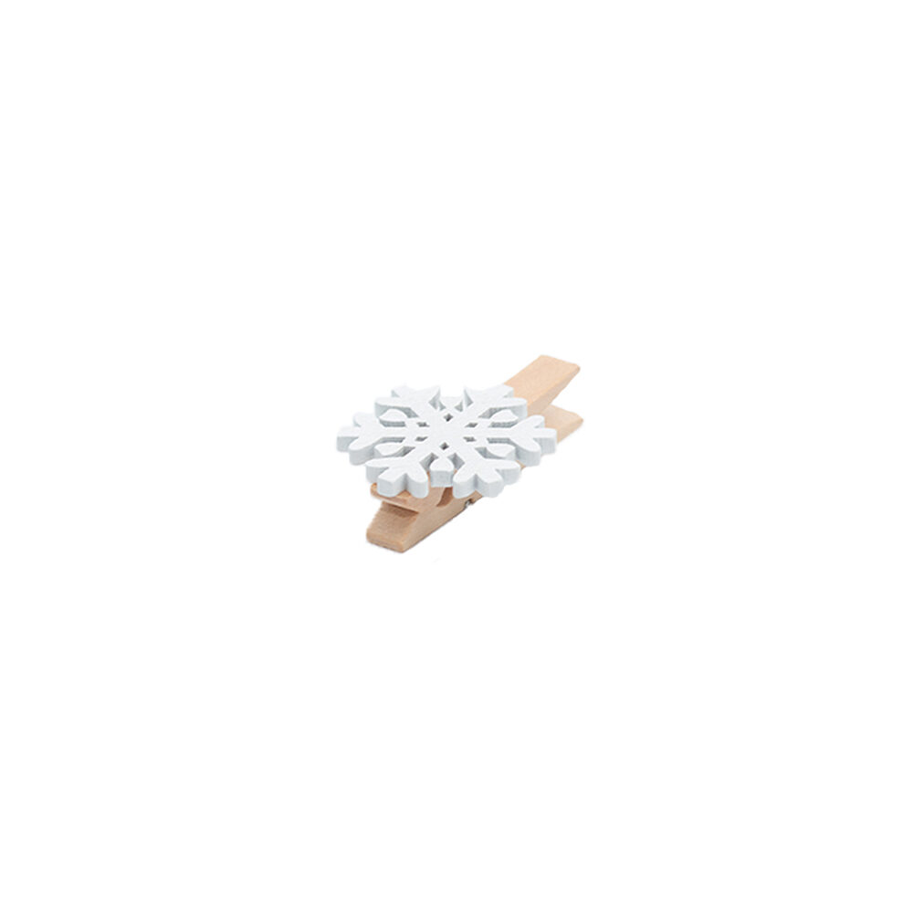 X36ST KNIJPER SNEEUWVLOK WIT 3CM